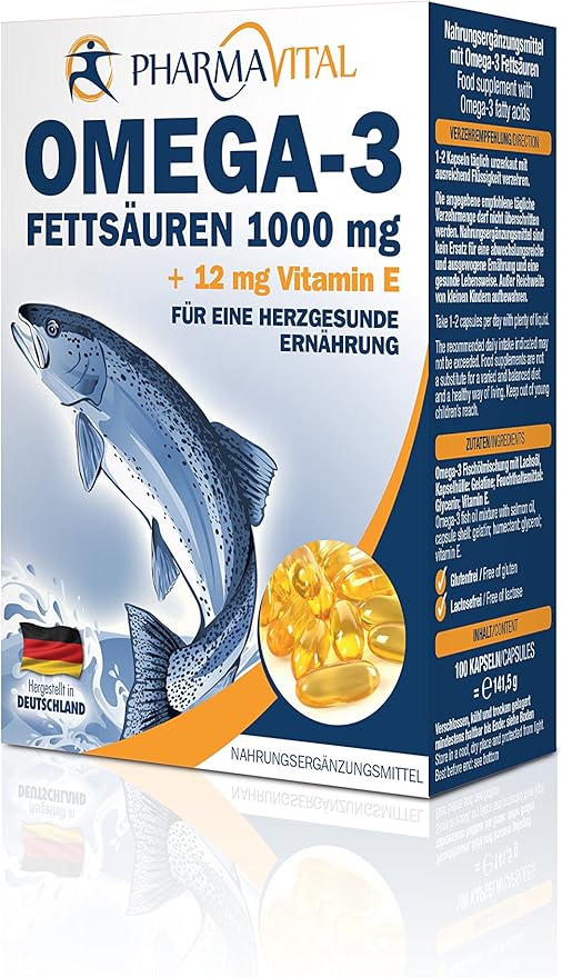 ForteVital®/PharmaVital Omega 31000mg mit Vitamin E. Amazon.es Salud