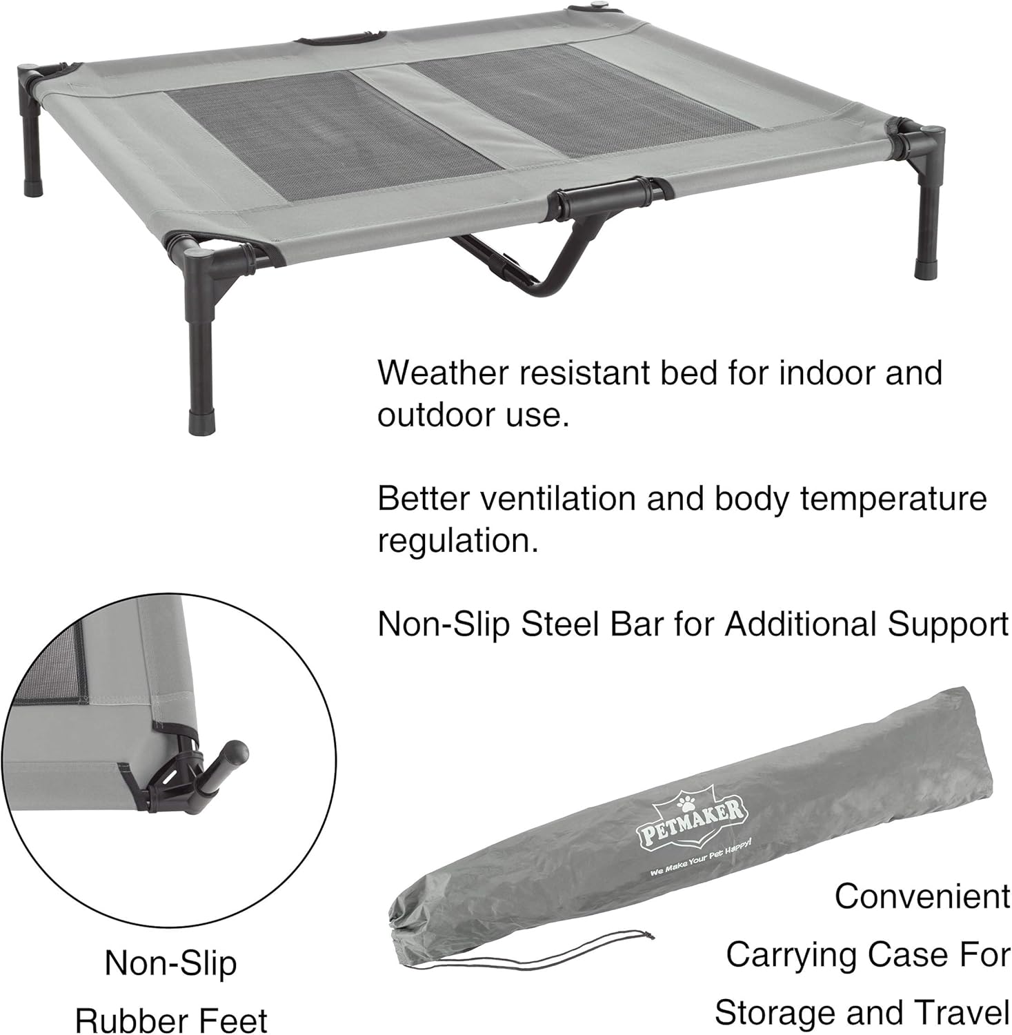 petmaker elevated pet bed