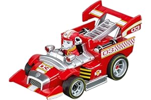 Carrera 64176 PAW Patrol Ready Race Rescue Marshall 1:43 Scale Analog Slot Car Racing Vehicle GO!!! Slot Car Race Tracks,Red