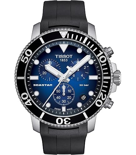 Amazon.com: Tissot Seastar 2000, Swiss Powermatic 80, 46mm, Blue
