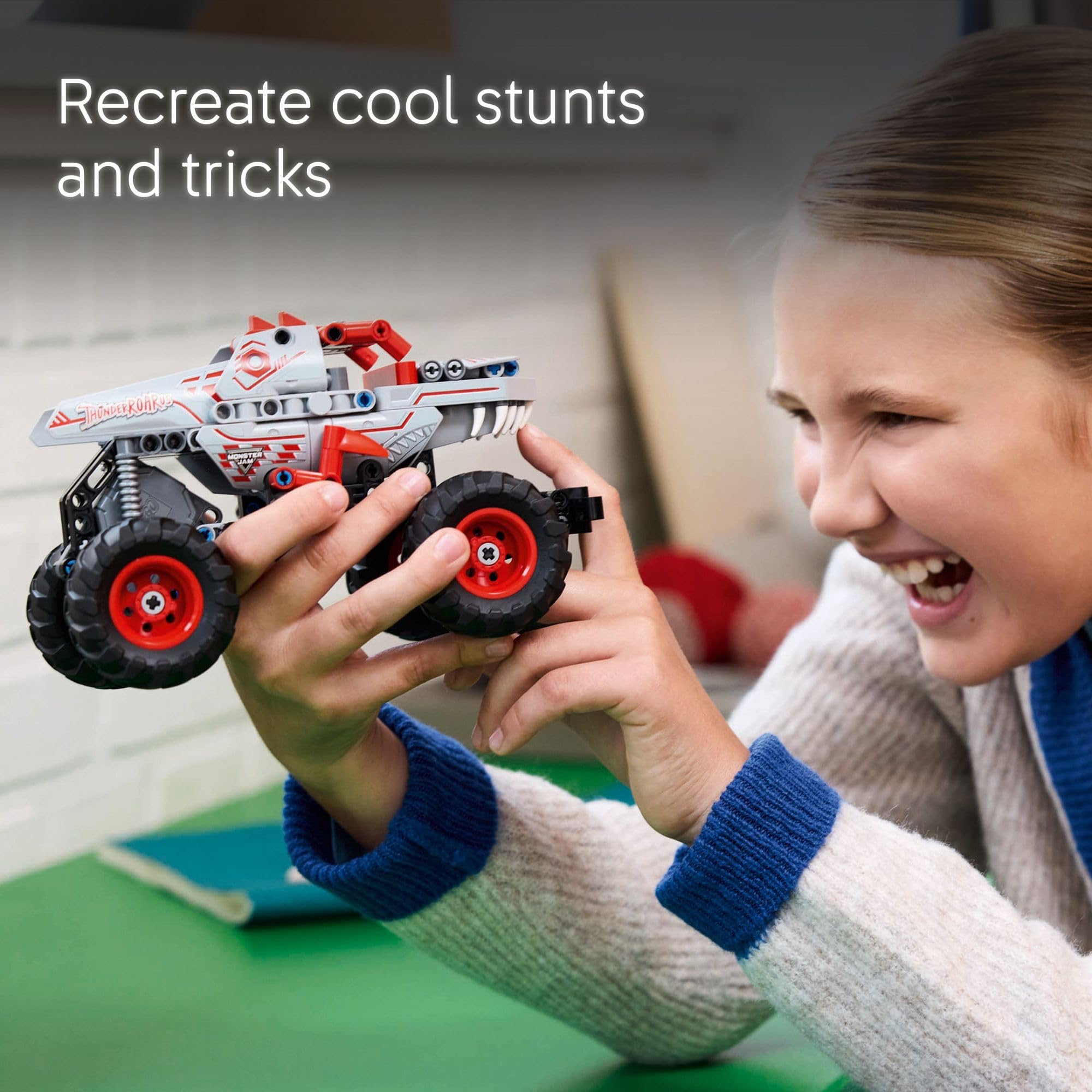 LEGO Technic Monster Jam ThunderROARus Pull-Back Monster Truck Toy - Building Toy for Kids, Boys and Girls, Ages 7+ - Creative Gift Idea for Lovers of Monster Trucks - 42200