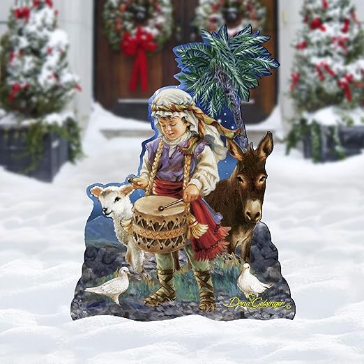 Designocracy Nativity Scene Little Drummer Boy Home and