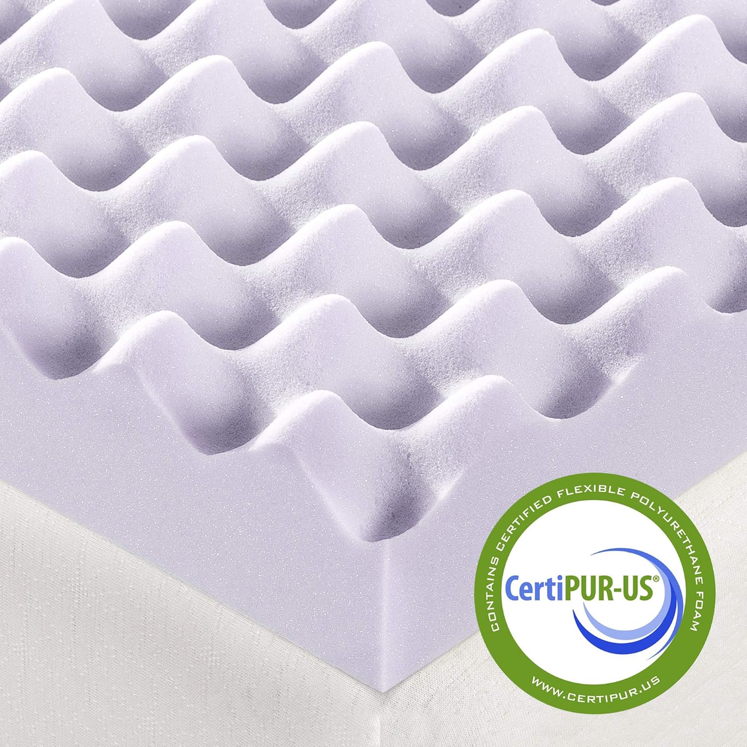 Best Price Mattress 3 Inch Egg Crate Memory Foam Topper, Mattress Pad with Soothing Lavender Infusion, CertiPUR-US Certified, Queen: Furniture & Decor