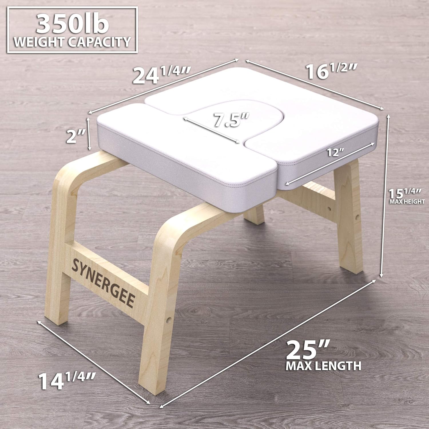 Synergee Yoga Headstand Bench Trainer. Inversion Yoga Chair That Helps Get Feet Up for Handstands, Support Poses, Back Pain Relief and Stretching. : Sports & Outdoors