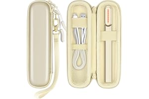 SITHON Hard Shell Travel Case for SolaWave 4-in-1 Facial Wand/Radiant Renewal Wand (V2.0), EVA Protective Portable Storage Carrying Case with Hand Strap (Case Only) (Champagne)