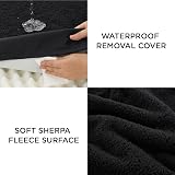 Bedsure Medium Dog Bed Washable Orthopedic Pillow 76x51x7.6cm Black view 5