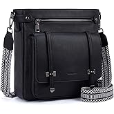 Roulens Crossbody Bags for Women,Multi Pocket Crossbody Purses Vegan Leather Shoulder Handbags Travel Purse Adjustable Strap