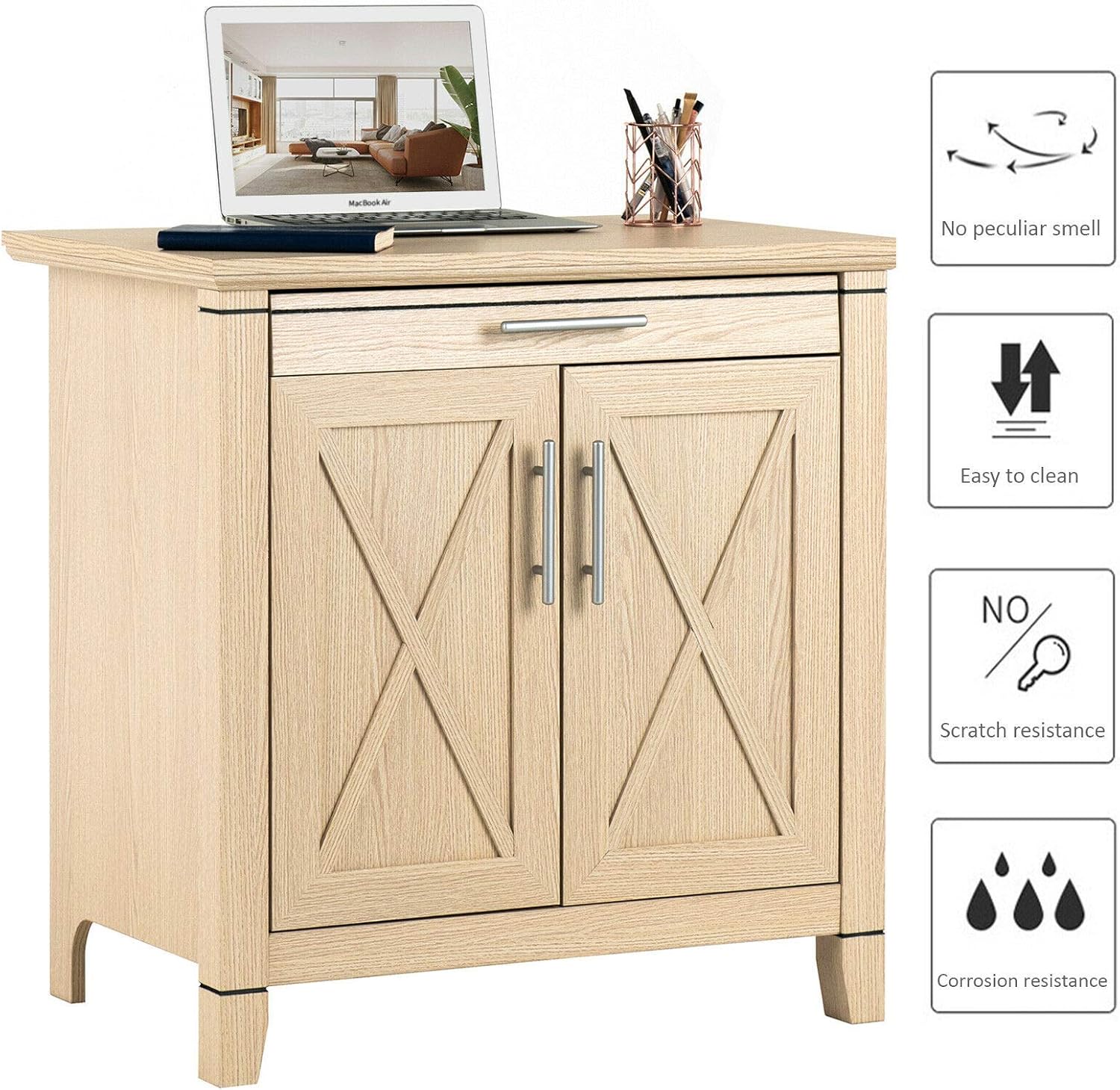 Amazon Com Small Storage Cabinet With Doors Office Filing Cabinets Storage Sideboard Cupboard Console Table With 2 Doors Kitchen Dining