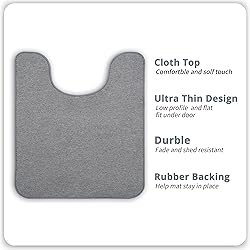 Bosap Toilet Rugs U Shaped Bathroom Rug,Machine