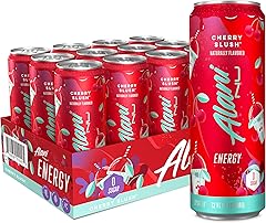 Alani Nu CHERRY SLUSH - Bebidas energéticas bajas en calorías sin azúcar, 200 mg de cafeína, rendimiento previo al entrenamie