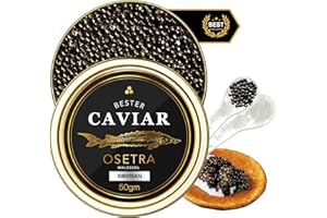 BESTER CAVIAR [Overnight Guaranteed] Siberian Sturgeon Caviar 1.75oz-(50g) - Classical Sturgeon Malossol Black Roe