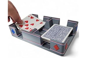 NEWT'S PLAYING CARDS Ritzy Design Playing Card Tray, Suited Design That Includes Hearts, Diamonds, Spades and Clubs on Sides of The Card Holder! Non-Swivel or Stationary Caddy. Made in USA (Patriotic)