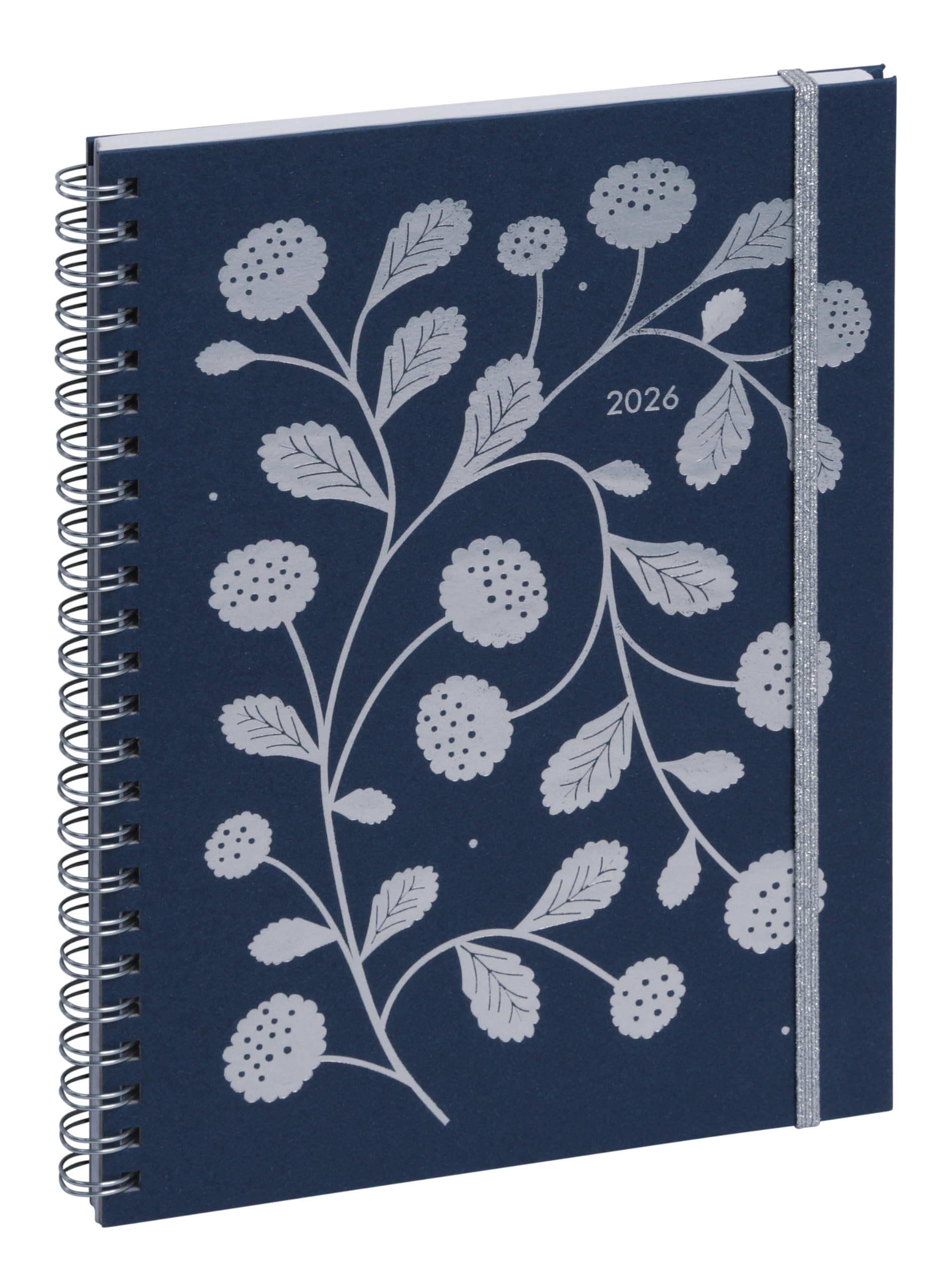Exacompta - 2008052E - Weekly desk diary Horizons 20S spiral visual vegetable - 15 x 21 cm - January to December 2025 - Blue