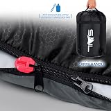 SAIL 3 Season Sleeping Bag Kids Adults Extra Wide 220x75cm 1.3kg view 5