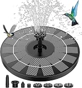 AISITIN 3.5W Solar Fountain Pump 10 Nozzles 4 Fixed Rods Garden Bird Bath