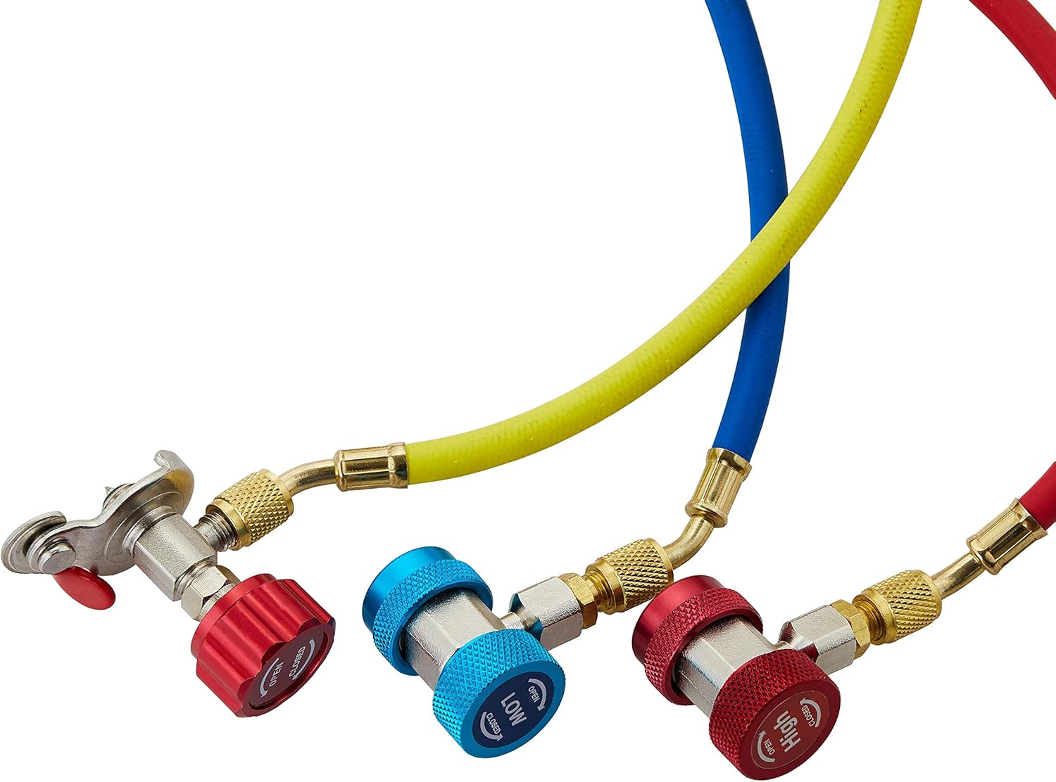 Lichamp HVAC R410A Manifold Gauge Set with Hose Kit 410A R404A R22, R134A AC Diagnostic Manifold Gauge Kit: Automotive