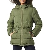 Amazon Essentials Women's Heavyweight Quilted Hooded Puffer Winter Jacket with Adjustable Waist