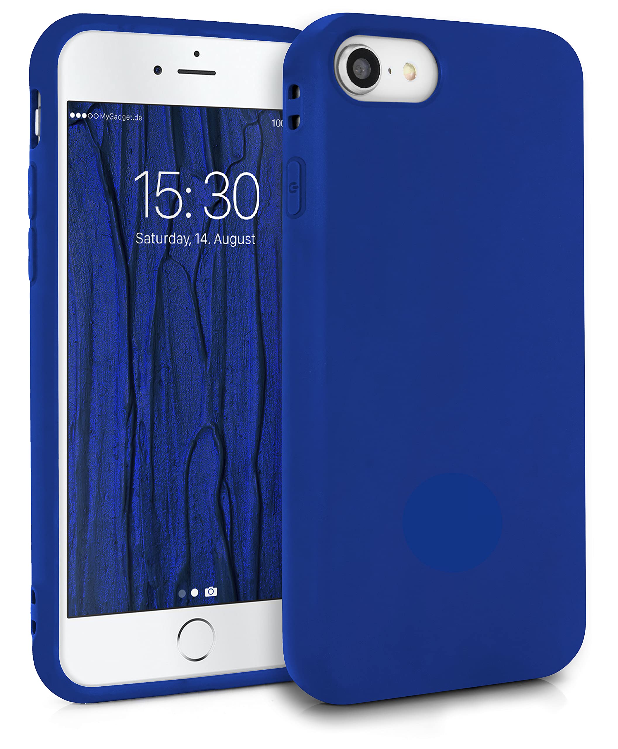 MyGadget TPU Case for iPhone 7 | 8 | SE 2020 | 2022 - [ Camera Protection & Anti Fingerprint ] - Silicone Cover with Soft Touch & Anti Scratch Shell - Matte King blue — image 1