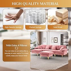 Wrofly U-Shaped Sectional Sofa Couch, 114" Comfy