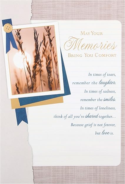 Hallmark Biglietto Di Condoglianze Con Testo In Inglese At This Sad Time Formato Medio Memories Amazon It Cancelleria E Prodotti Per Ufficio