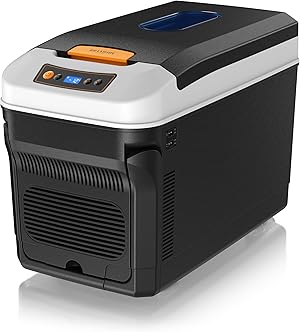 Brandson - Kühlbox 32 Liter elektrisch – Thermobox – 12v 230v – kühlt und wärmt – mit Kfz-Anschluss – extra leiser ECO Modus – für kalte und warme Speisen – für zu Auto Boot Camping Garten u.v.m.