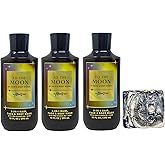 Bath & Body Works The Men's Collection To The Moon 3 Pack Body Wash Bundle with a Charcoal Scrub Bar Soap - Full Size