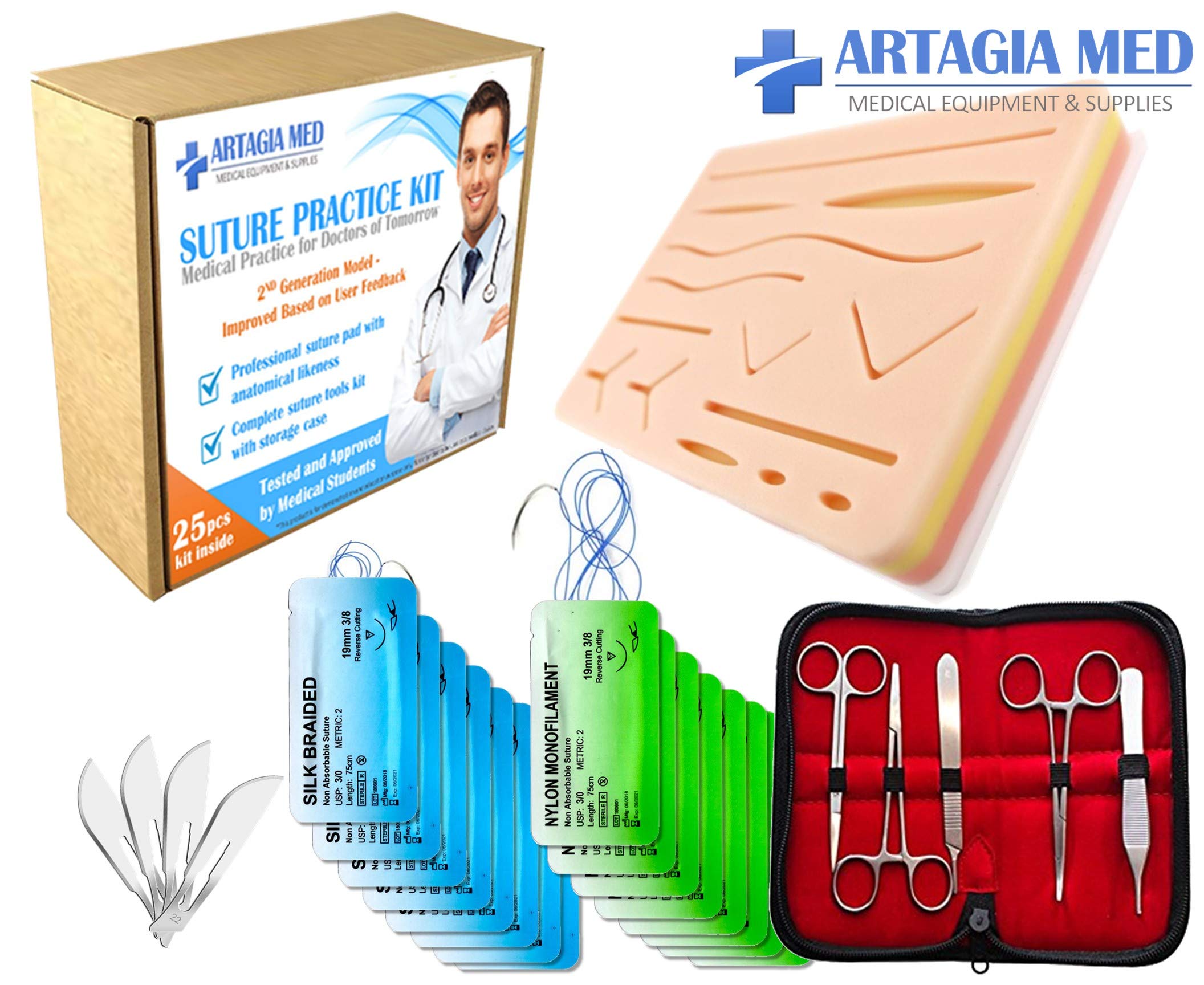 Suture Knot Trainer Surgical Knot Tying Practice Board