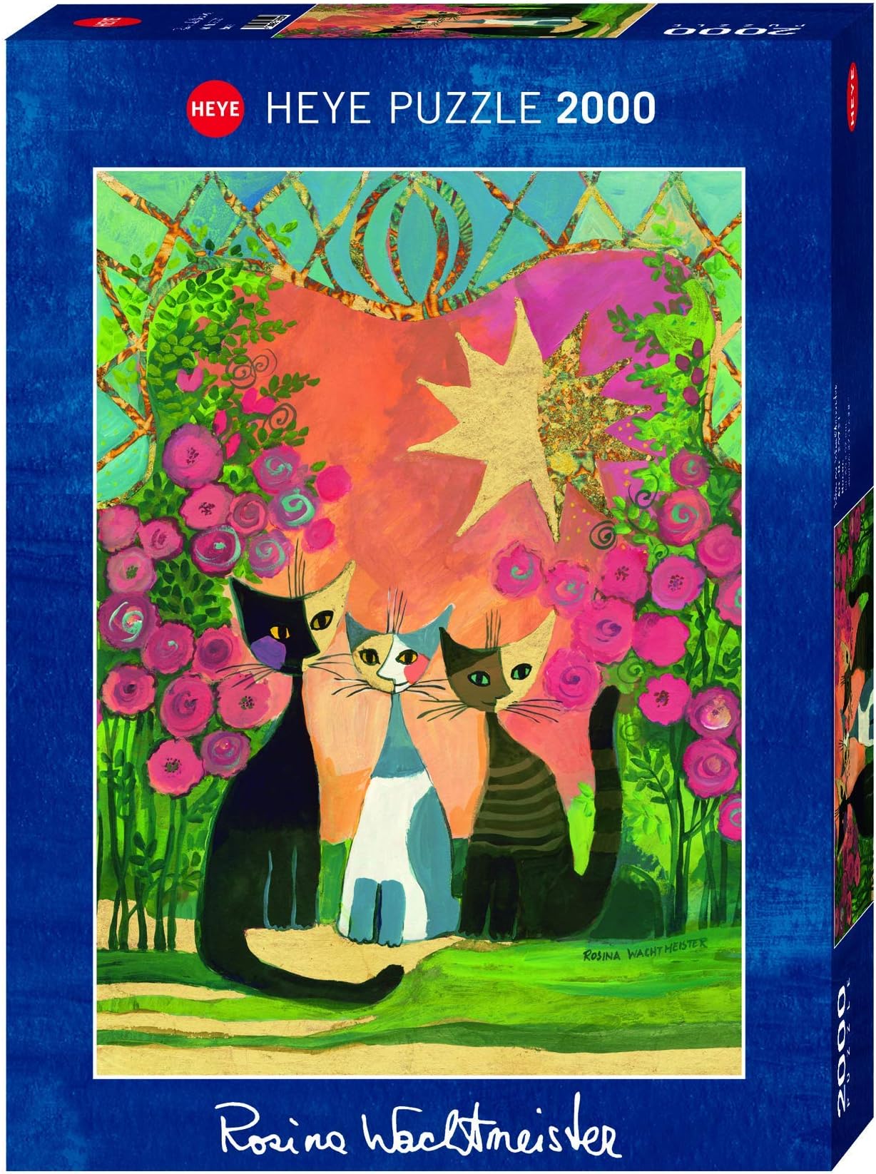 HeyeRoses Stamped Puzzles (2000-Piece, Multi-Colour), 96.6 x 68.8 x 2 centimetres