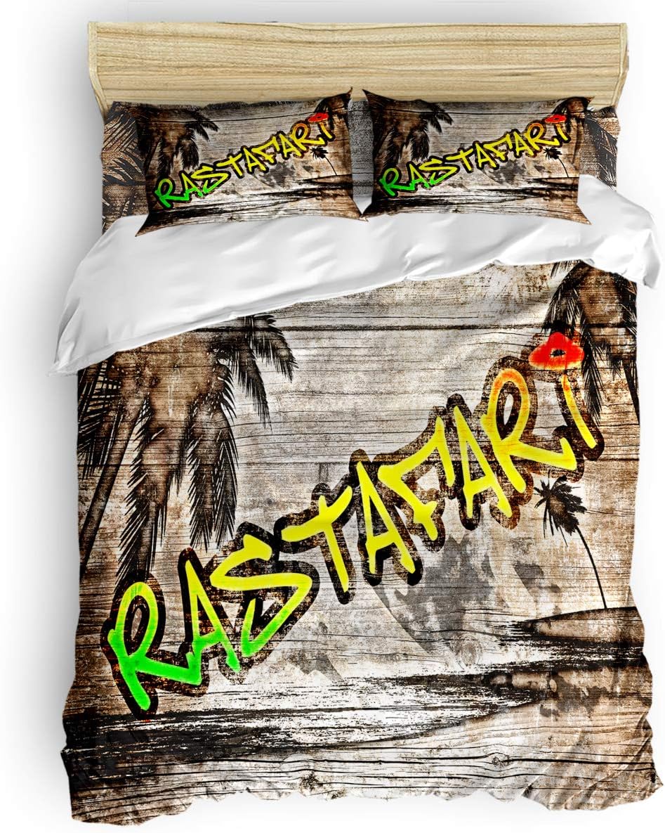 Prime Leader Bedding Duvet Cover Twin 4 Piece Set, Illustration, Classic Board Wood Nostalgia Africa Art Duvet Cover Set, Ultra Soft Microfiber Breathable Comforter Cover Set for Kids Adults Bedroom