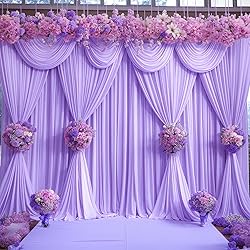 40ft x 10ft Wrinkle Free Lavender Wedding Backdrop