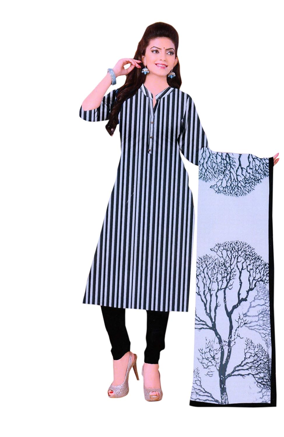 Striped salwar suit womens Clearance
