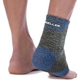 Mueller Sports Medicine FIR 4-Way Ankle Support Sleeve, Ankle Pain Relief Support for Men and Women, Ideal for Sprains, Strains, Arthritis, Black/Blue