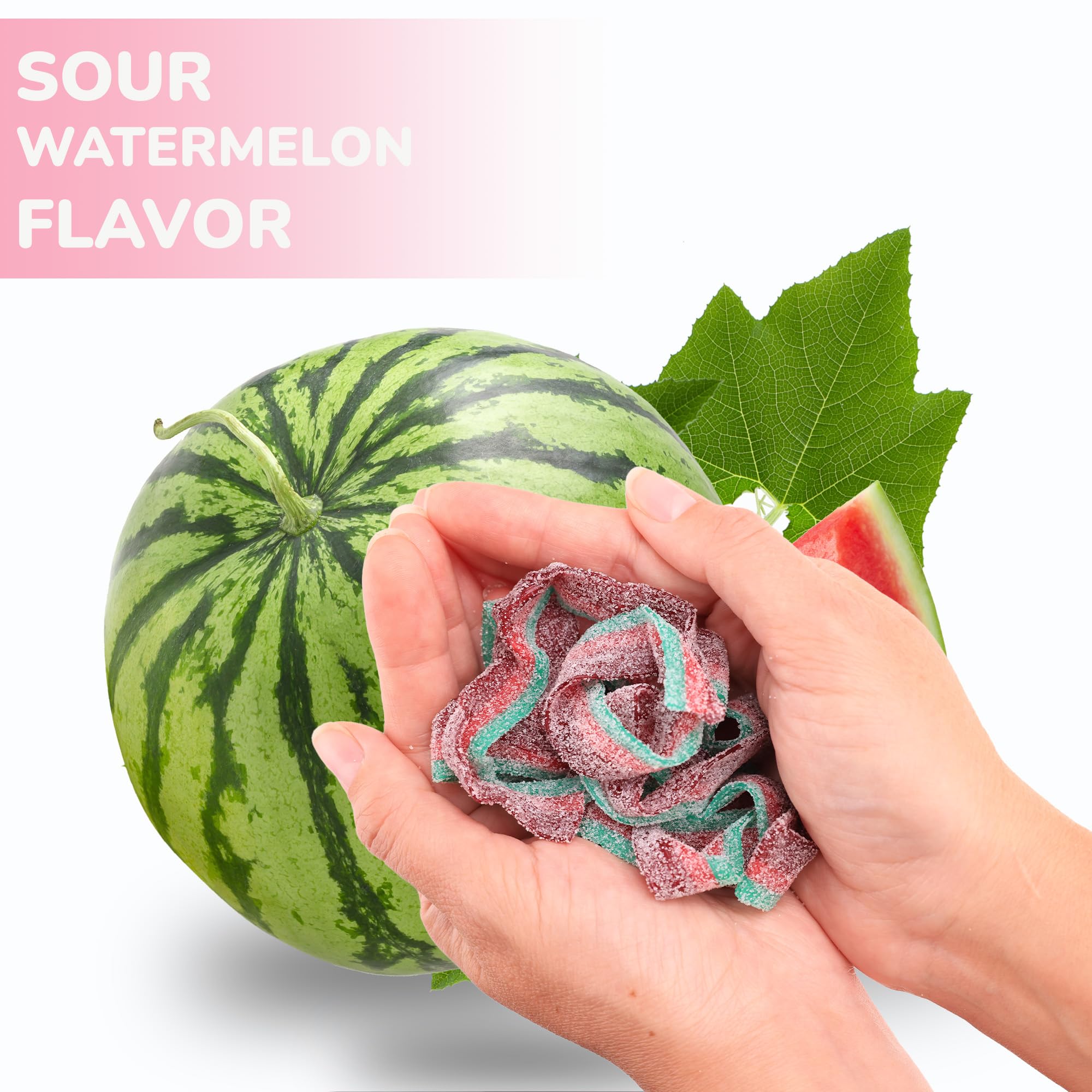 Sour Belts Candy Bulk - Sour Watermelon Chewy Candy