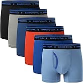 BAMBOO COOL Boys' Underwear Moisture-Wicking Brethable Boxer Briefs Soft Lightweight Tag-Free with Fly Pouch 6-Pack