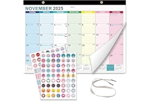 Desk Calendar 2026, Large Size 17X12 inch, 18 Months Running from July 2025 to December 2026, Monthly Goal, To-do List, Notes
