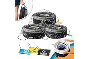 HUMANFRIENDLY RV Hose Storage Bags - Set of 3 | RV Essentials Must Haves for 2024 for Outside | USA Brand | Store Hoses for Sewer, Water with Caddy | Camper Accessories to Organize Motorhome and Travel Trailer