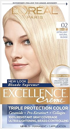 Amazon ロレアル エクセレンスヘアカラー 02 エクストラライトナチュラルブロンド 並行輸入品 並行輸入品 ヘアカラー 通販