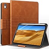 auaua Case for iPad mini 7 (A17 Pro, 2024) / iPad mini 6 Case (2021) 8.3 inch with Pencil Holder, Multiple Viewing Angles, Magnetic Closure, Auto Sleep/Wake (Brown)