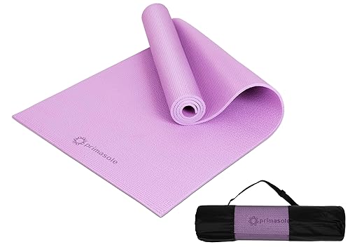 Primasole Yoga Mat with Carry Strap for Yoga Pilates Fitness and Floor Workout at Home and Gym 1/3 thick (Quartz Purple Color) PSS91NH010A
