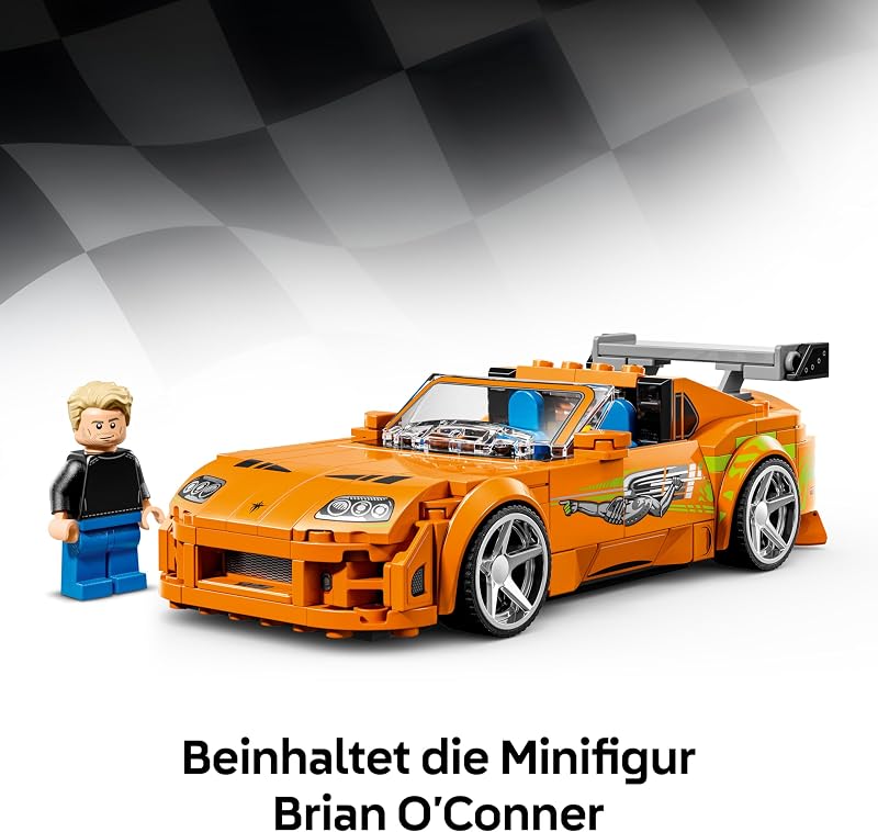 Speed Champions The Fast and The Furious Toyota Supra MK4 - Auto Spielzeug - Modellbau mit Bryan O'Conner Minifigur - Mint Geschenk für Jungen ab 10 Jahren und Jugendliche Filmfans - 77260 — Foto 5 von 8