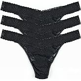 hanky panky - Daily Lace Low Rise Thongs for Women | 3 pack | Comfortable Seamless Underwear Lingerie | One Size (2-12)
