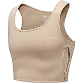 LGBT UNICORNS Chest Binder Trans FTM, Adjustable Bindfree Sizing Design, Skin-Friendly & Breathable, Nipple Covers Built-in