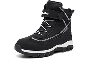 SILENTCARE Boy's Snow Boots Winter Waterproof Slip Resistant Cold Weather Kids Shoes Boots (Toddler/Little Kids/Big Kids)