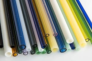 Devardi Glass Boro Tubing, COE 33, Mixed Colors, 30 Borosilicate 12" Tubes