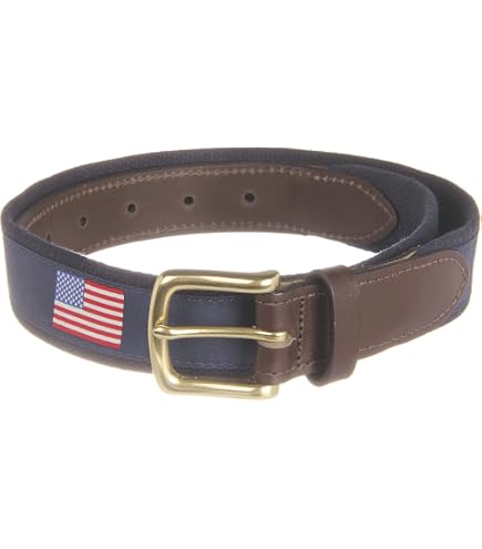 vineyard vines Reversible Leather Heritage Stripe Belt  display picture 3