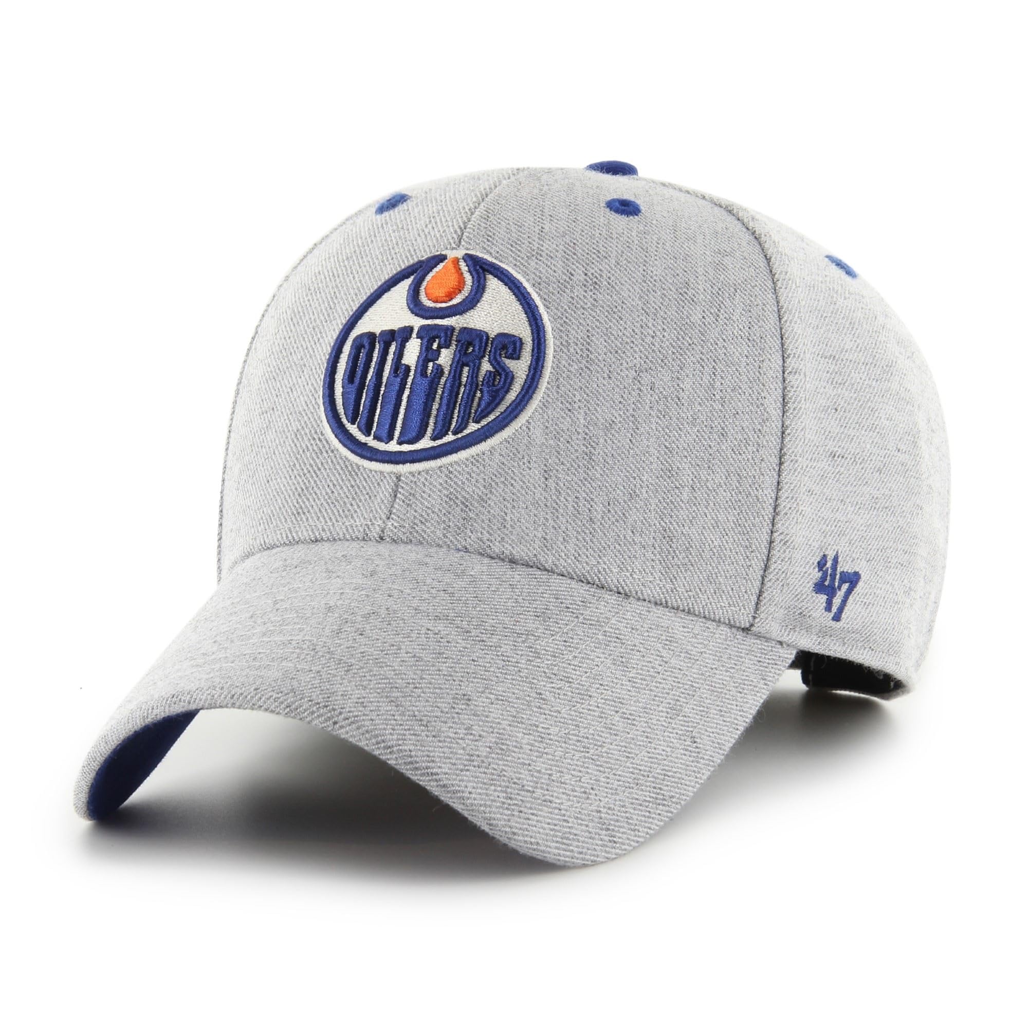 47 Brand Edmonton Oilers Adjustable Cap MVP NHL Storm Cloud Charcoal - One-Size