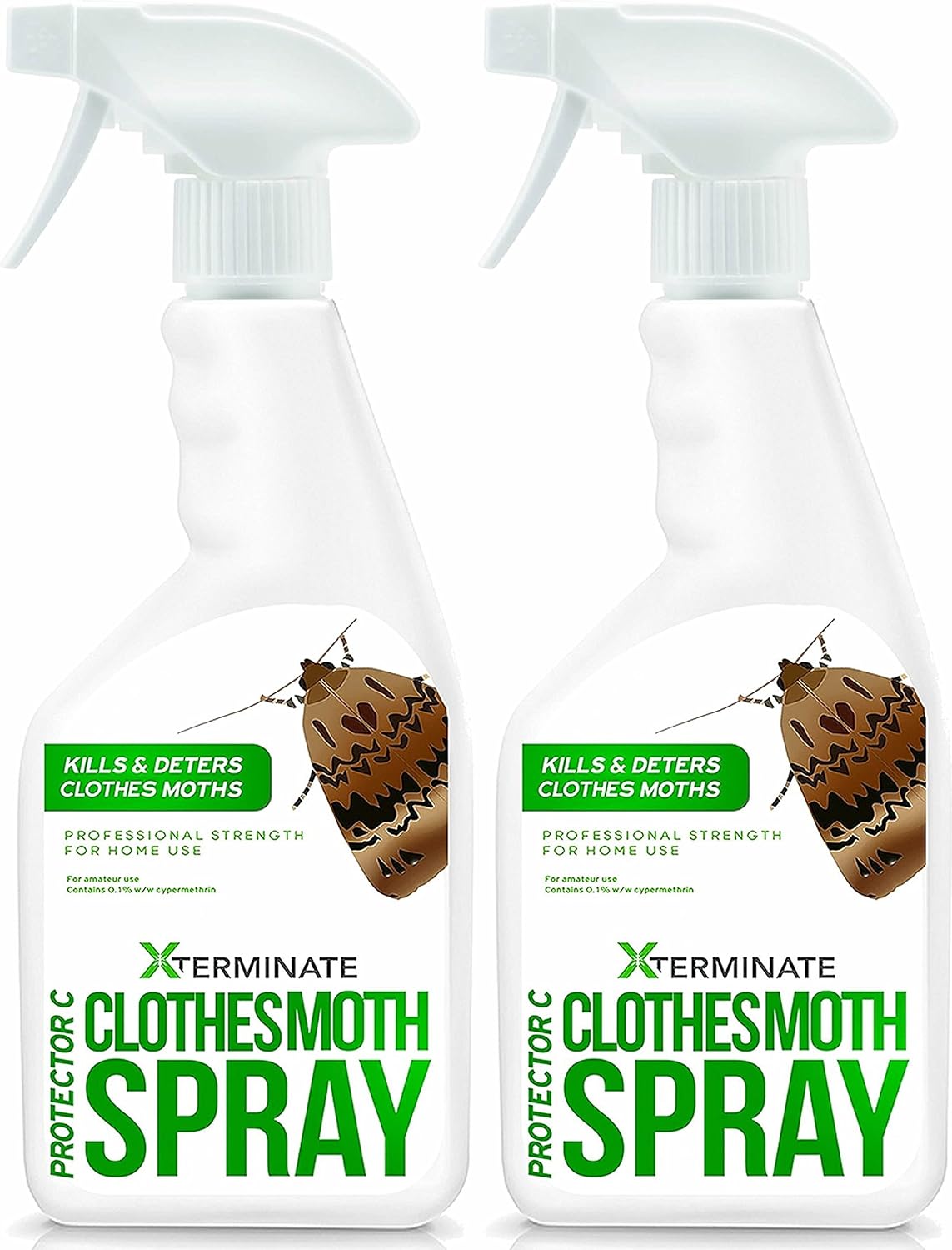 Xterminate Clothes Moth Killer Spray Treatment (2 x 1L) Professional