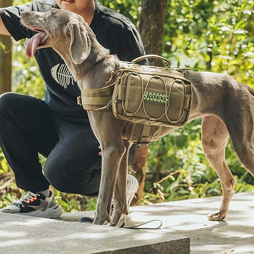 OneTigris Dog Backpack for Medium Large Dogs, Nylon Backpack for