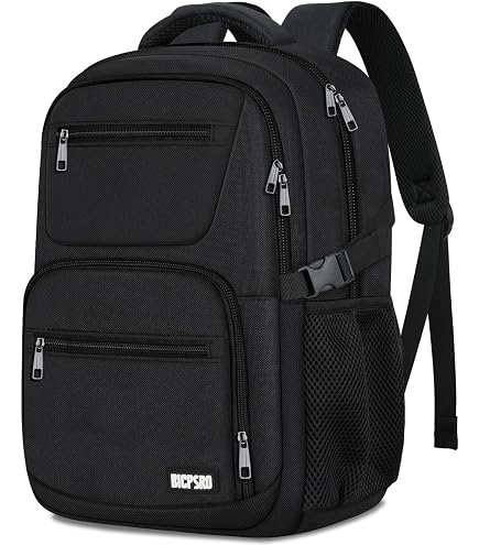 LIECDRO Black Backpack for Men, School Backpack for Boys Teens,15.6 inch Laptop Back Pack with Reinforced Straps, Backpacks for School Business Work College Travel, College Book Bag, Bookbag : Electronics