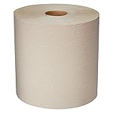 AmazonCommercial 1-Ply Kraft 7.9' Hard Roll Paper Towels (SOFI-011) Bulk for Business |Made from 100% Recyclable Material |Compatible with Universal Dispensers|800 feet per Roll (6 Rolls)